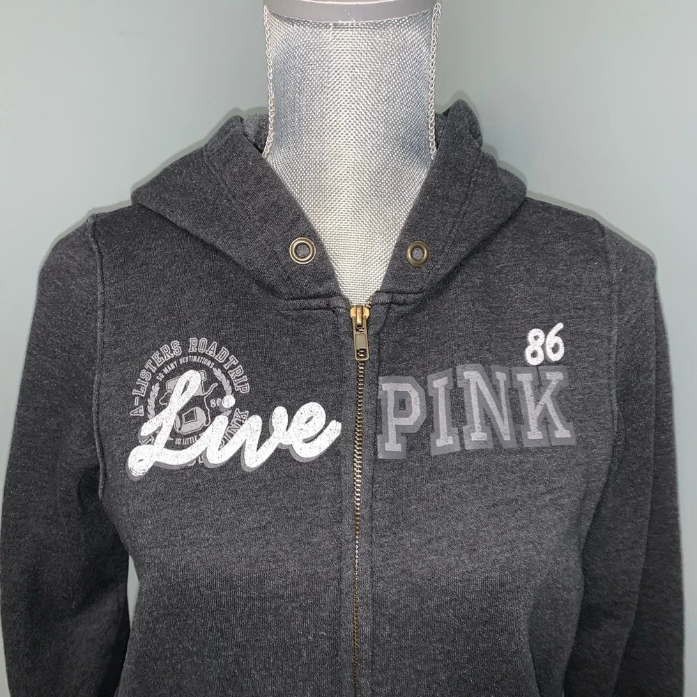 PINK Victoria's Secret Black Hoodie - Picture 2 of 6